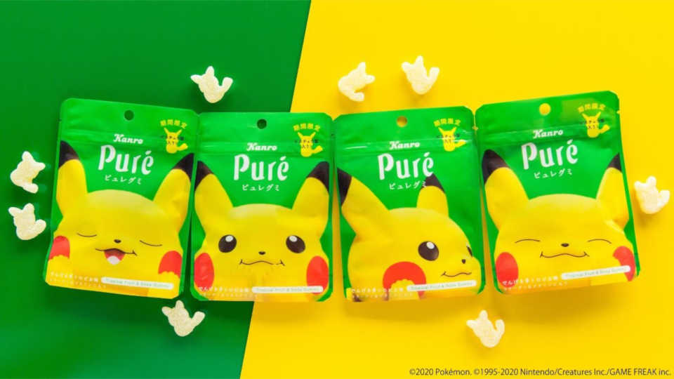 Pikachu gummy packaging from Kanro